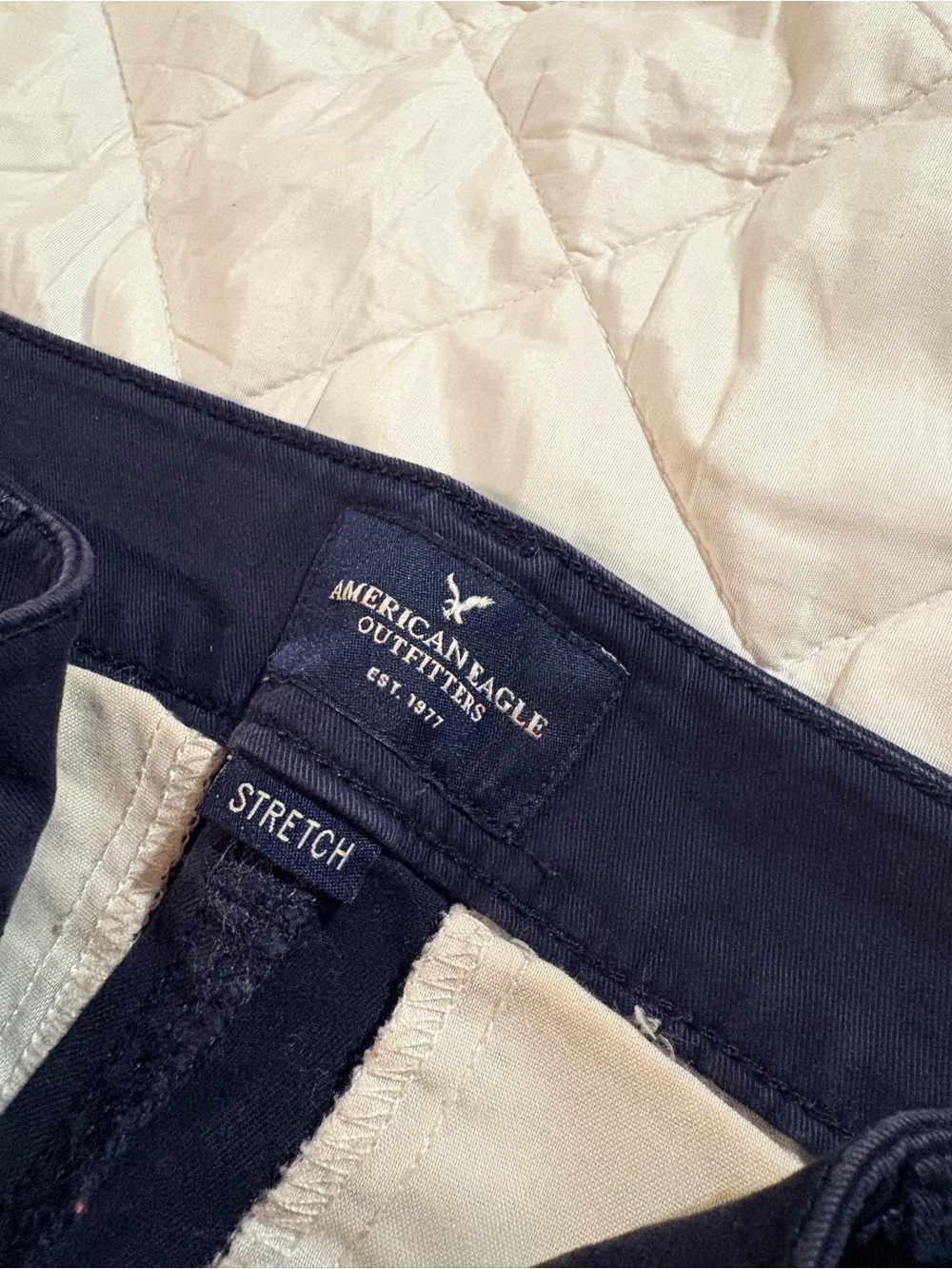 LOW RISE WOMENS Navy Chino Pants - Picture 5 of 6